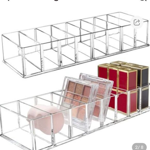 Clearly Chic Acrylic 8-Compartment Cosmetic Tray - Picture 4 of 7
